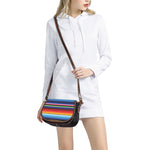 Tribal Mexican Serape Pattern Print Saddle Bag