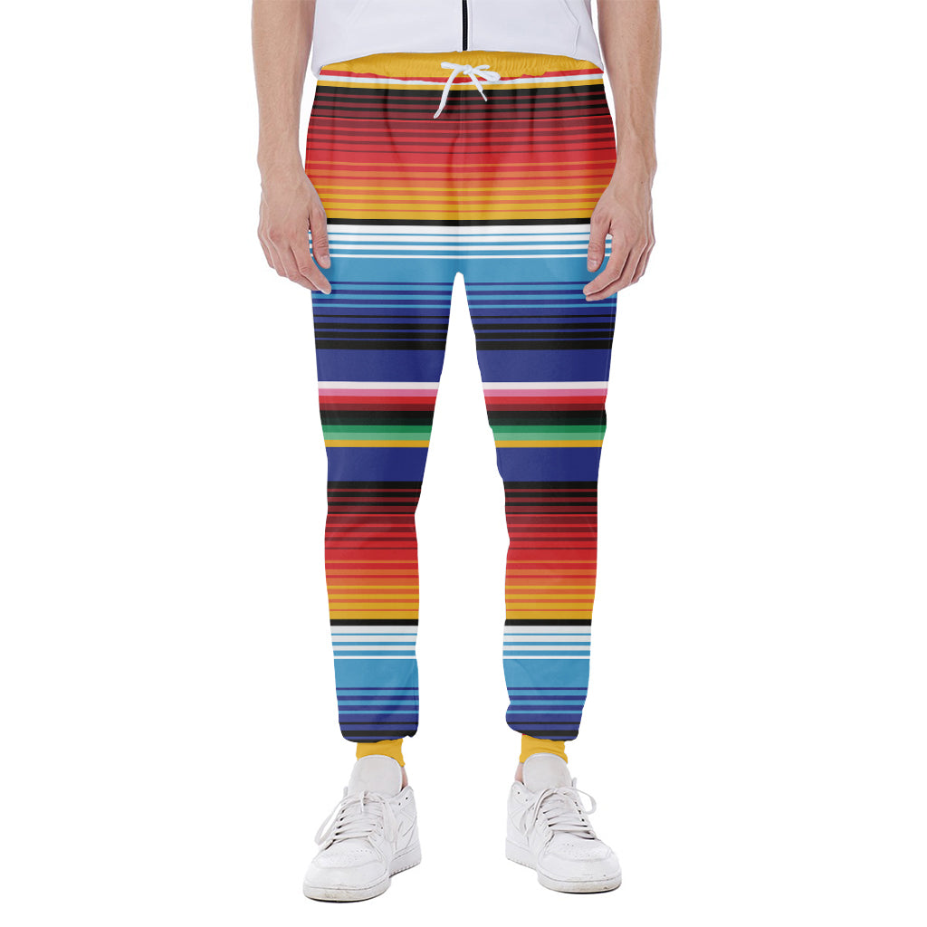 Tribal Mexican Serape Pattern Print Scuba Joggers