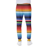 Tribal Mexican Serape Pattern Print Scuba Joggers