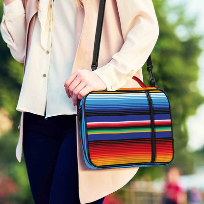 Tribal Mexican Serape Pattern Print Shoulder Strap Bible Bag