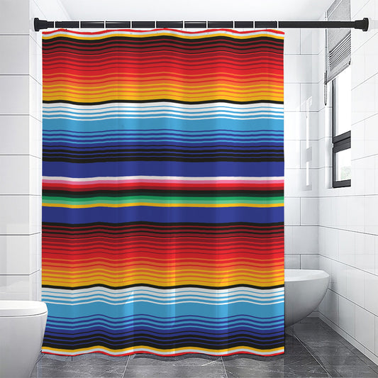 Tribal Mexican Serape Pattern Print Shower Curtain