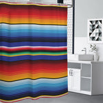 Tribal Mexican Serape Pattern Print Shower Curtain