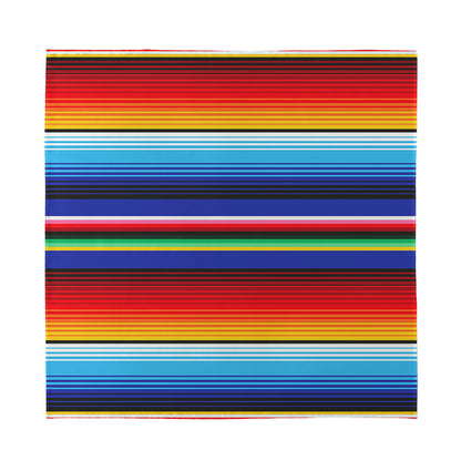 Tribal Mexican Serape Pattern Print Silk Bandana