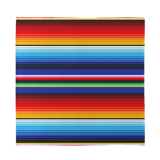 Tribal Mexican Serape Pattern Print Silk Bandana