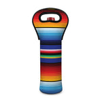 Tribal Mexican Serape Pattern Print Single Neoprene Wine Tote