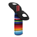 Tribal Mexican Serape Pattern Print Single Neoprene Wine Tote