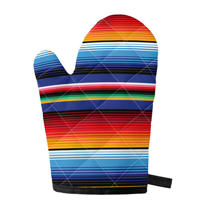 Tribal Mexican Serape Pattern Print Single Oven Mitt