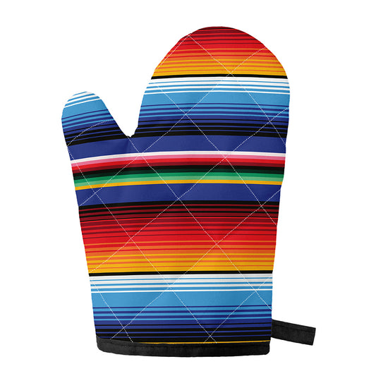 Tribal Mexican Serape Pattern Print Single Oven Mitt