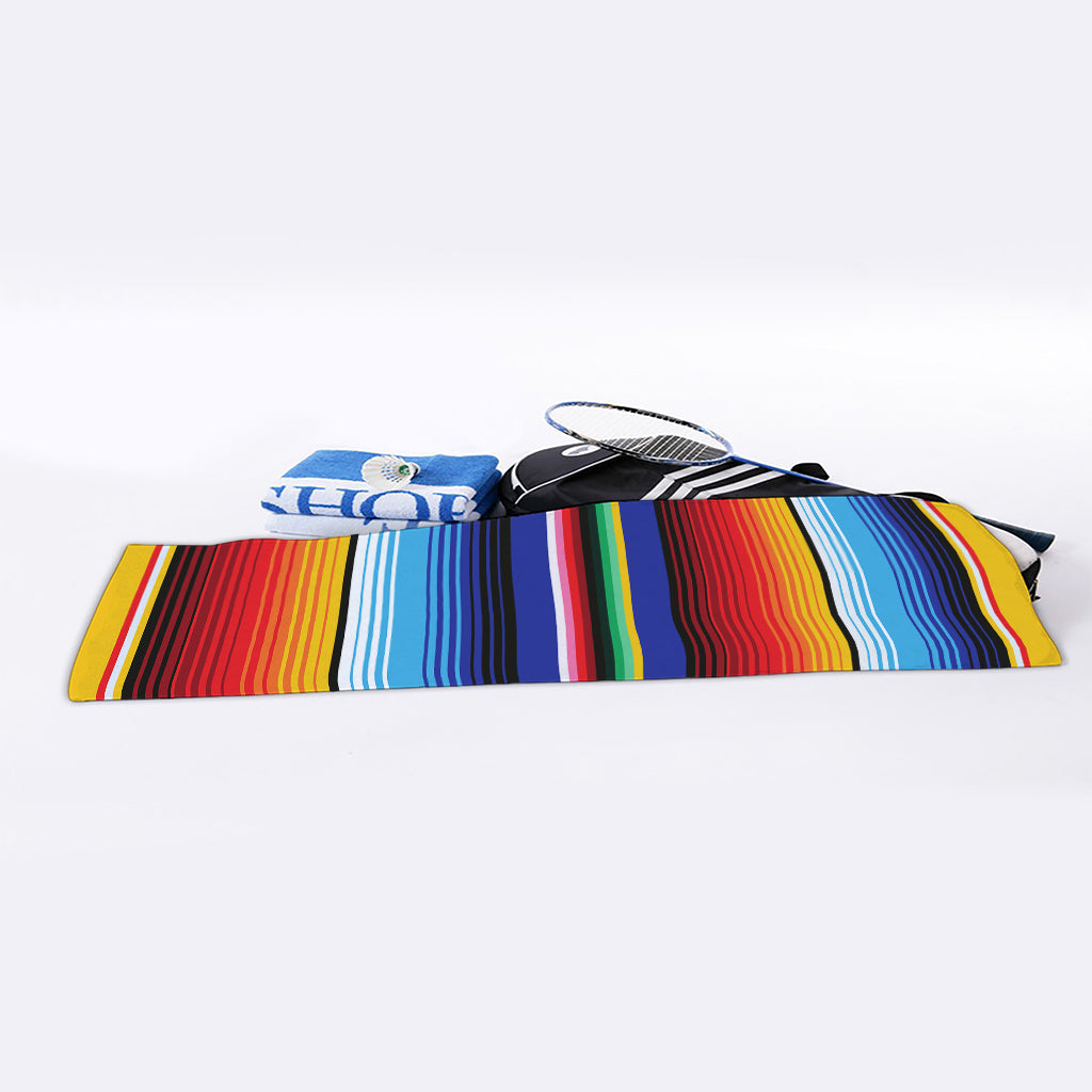 Tribal Mexican Serape Pattern Print Sports Towel