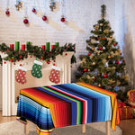 Tribal Mexican Serape Pattern Print Tablecloth