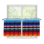 Tribal Mexican Serape Pattern Print Tier Curtains