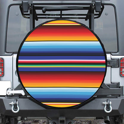 Tribal Mexican Serape Pattern Print Tire Cover