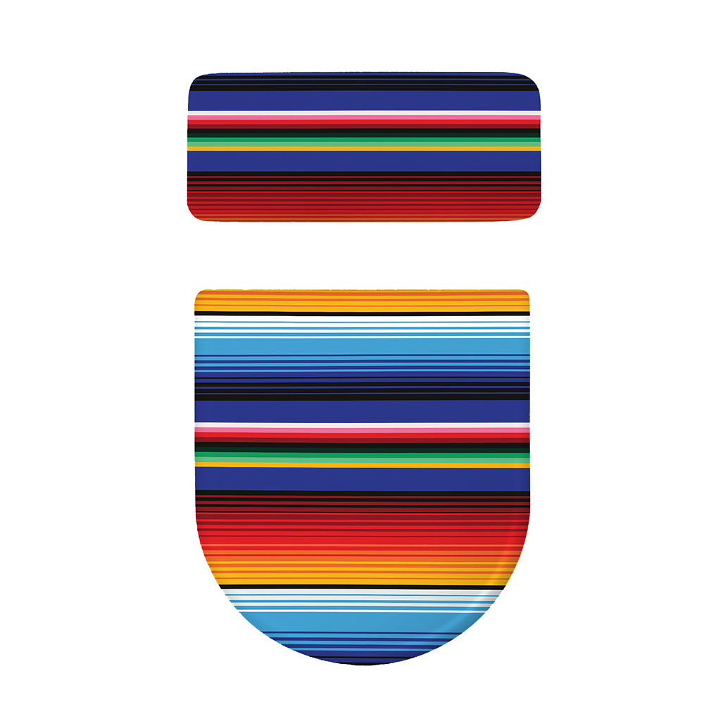 Tribal Mexican Serape Pattern Print Toilet Lid And Tank Cover Set