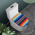 Tribal Mexican Serape Pattern Print Toilet Lid Cover