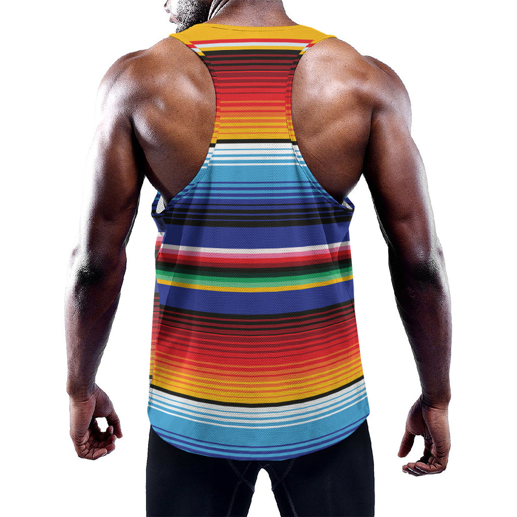 Tribal Mexican Serape Pattern Print Training Tank Top