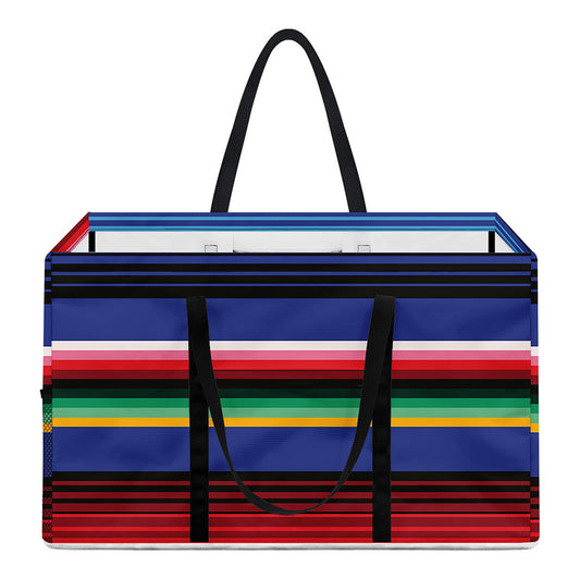 Tribal Mexican Serape Pattern Print Utility Tote Bag