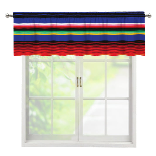 Tribal Mexican Serape Pattern Print Window Valance