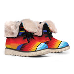 Tribal Mexican Serape Pattern Print Winter Boots