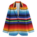 Tribal Mexican Serape Pattern Print Women's Blazer