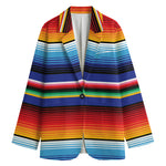 Tribal Mexican Serape Pattern Print Women's Blazer