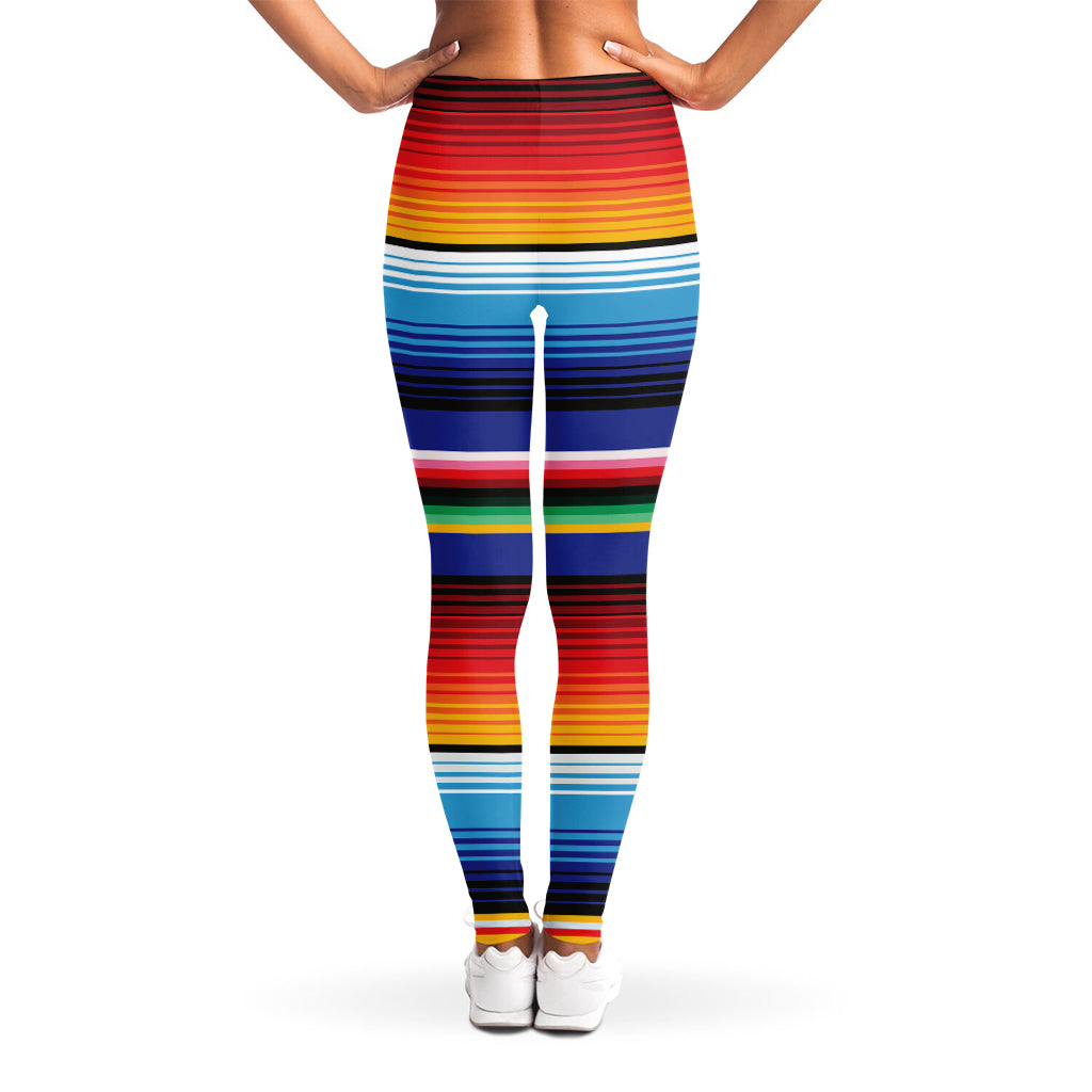 Tribal Mexican Serape Pattern Print Women's Leggings