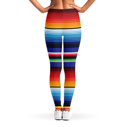 Tribal Mexican Serape Pattern Print Women's Leggings