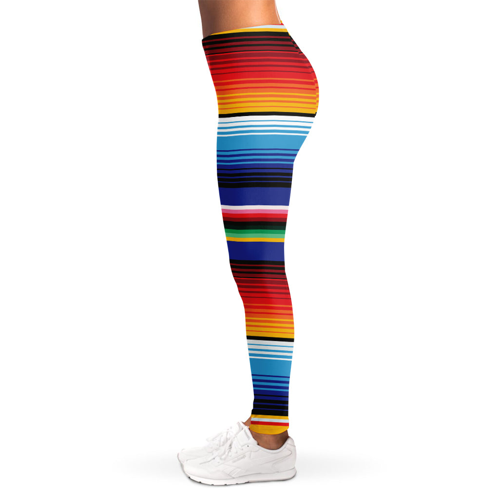 Tribal Mexican Serape Pattern Print Women's Leggings