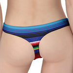 Tribal Mexican Serape Pattern Print Women's Thong