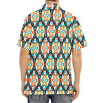 Tribal Native American Pattern Print Aloha Shirt