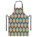 Tribal Native American Pattern Print Bib Apron With Pocket