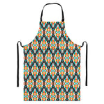 Tribal Native American Pattern Print Bib Apron With Pocket