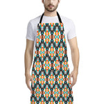 Tribal Native American Pattern Print Bib Apron With Pocket