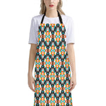 Tribal Native American Pattern Print Bib Apron With Pocket