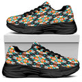 Tribal Native American Pattern Print Black Chunky Shoes