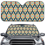 Tribal Native American Pattern Print Car Windshield Sun Shade