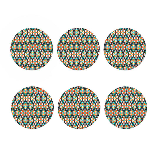 Tribal Native American Pattern Print Coaster Set