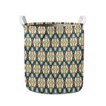 Tribal Native American Pattern Print Collapsible Laundry Basket