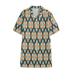 Tribal Native American Pattern Print Cotton Hawaiian Shirt