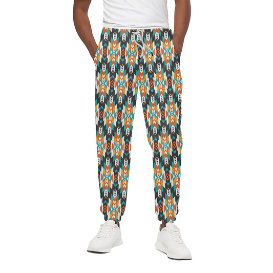 Tribal Native American Pattern Print Cotton Pants