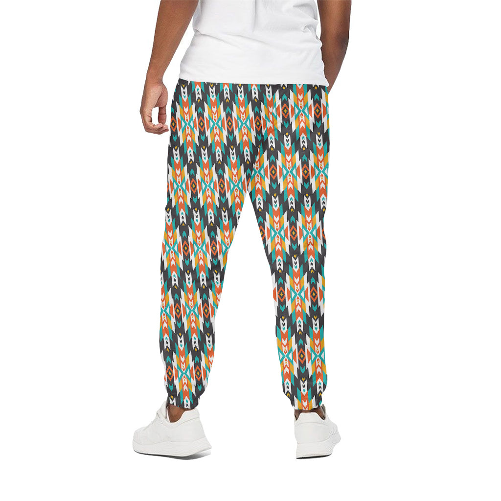 Tribal Native American Pattern Print Cotton Pants