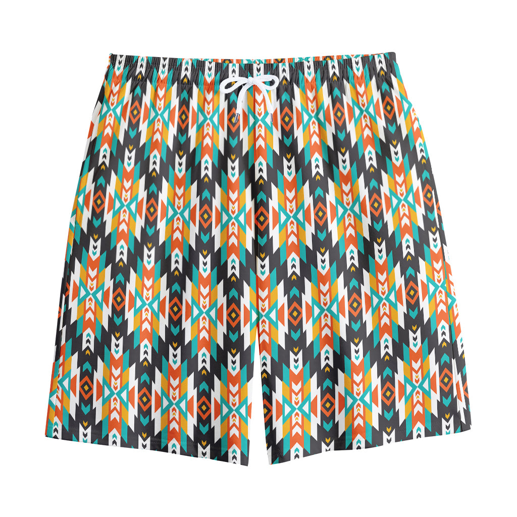 Tribal Native American Pattern Print Cotton Shorts