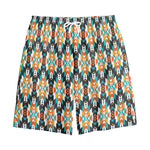 Tribal Native American Pattern Print Cotton Shorts