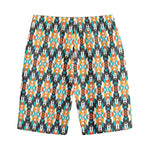 Tribal Native American Pattern Print Cotton Shorts