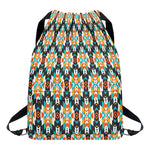 Tribal Native American Pattern Print Drawstring Backpack