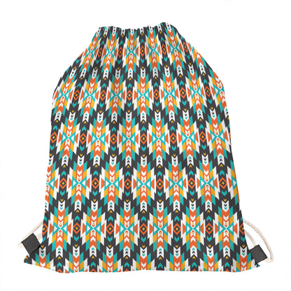 Tribal Native American Pattern Print Drawstring Bag