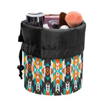 Tribal Native American Pattern Print Drawstring Makeup Bag