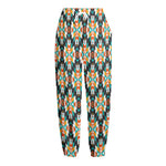 Tribal Native American Pattern Print Fleece Lined Knit Pants