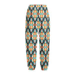 Tribal Native American Pattern Print Fleece Lined Knit Pants