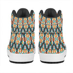 Tribal Native American Pattern Print High Top Leather Sneakers