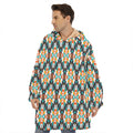 Tribal Native American Pattern Print Hoodie Blanket